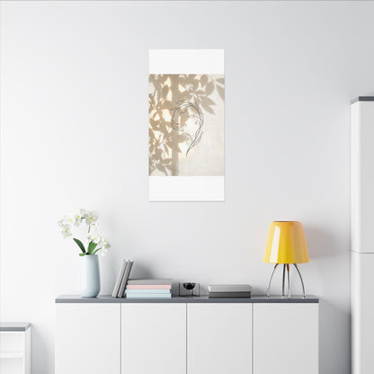 Warm Shoji Screen Canvas Art - Minimal Line Japandi