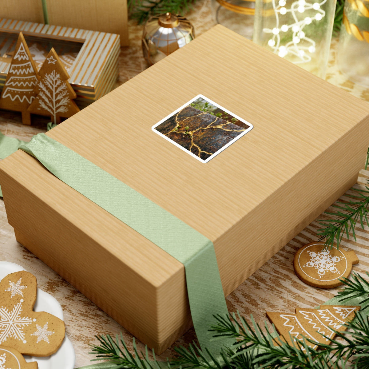 Kintsugi Rust Patina in Overcast | Gold Repair Sticker