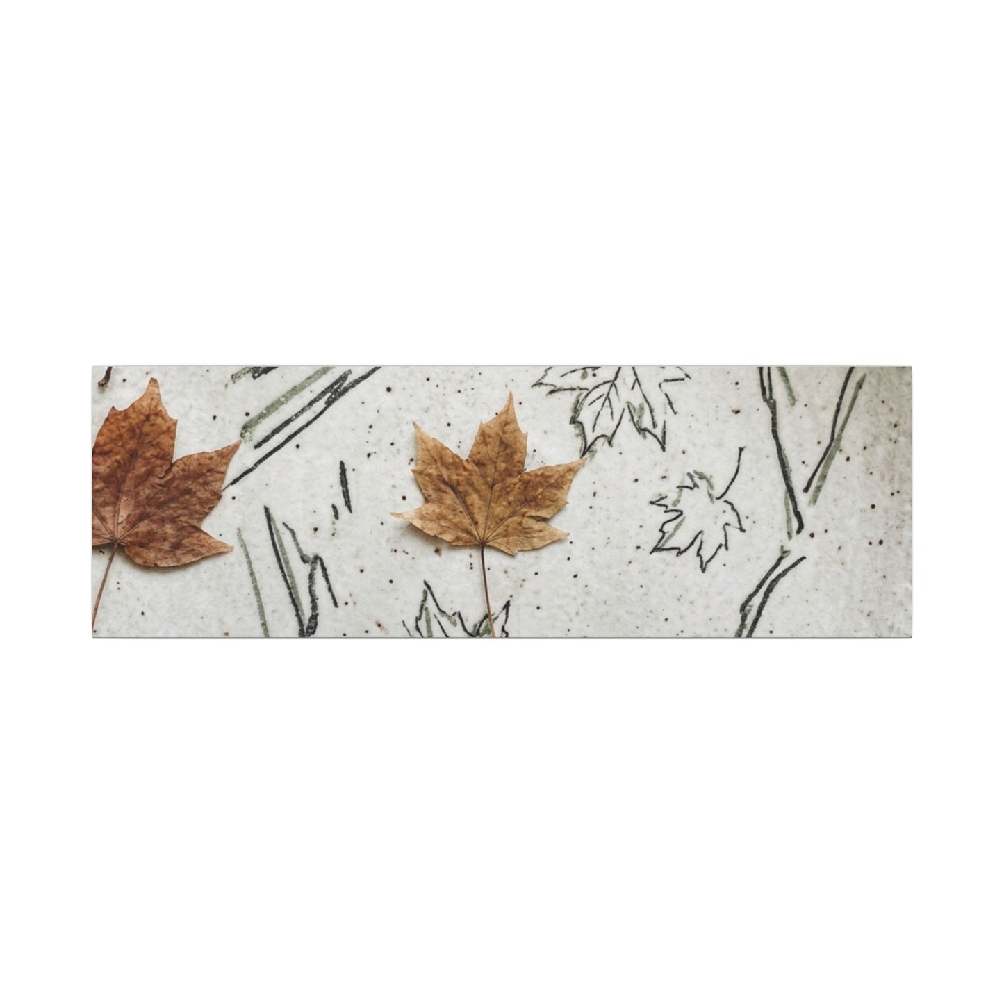 Ceramic Bowl Autumn Canvas Art | Japandi Elegant Design