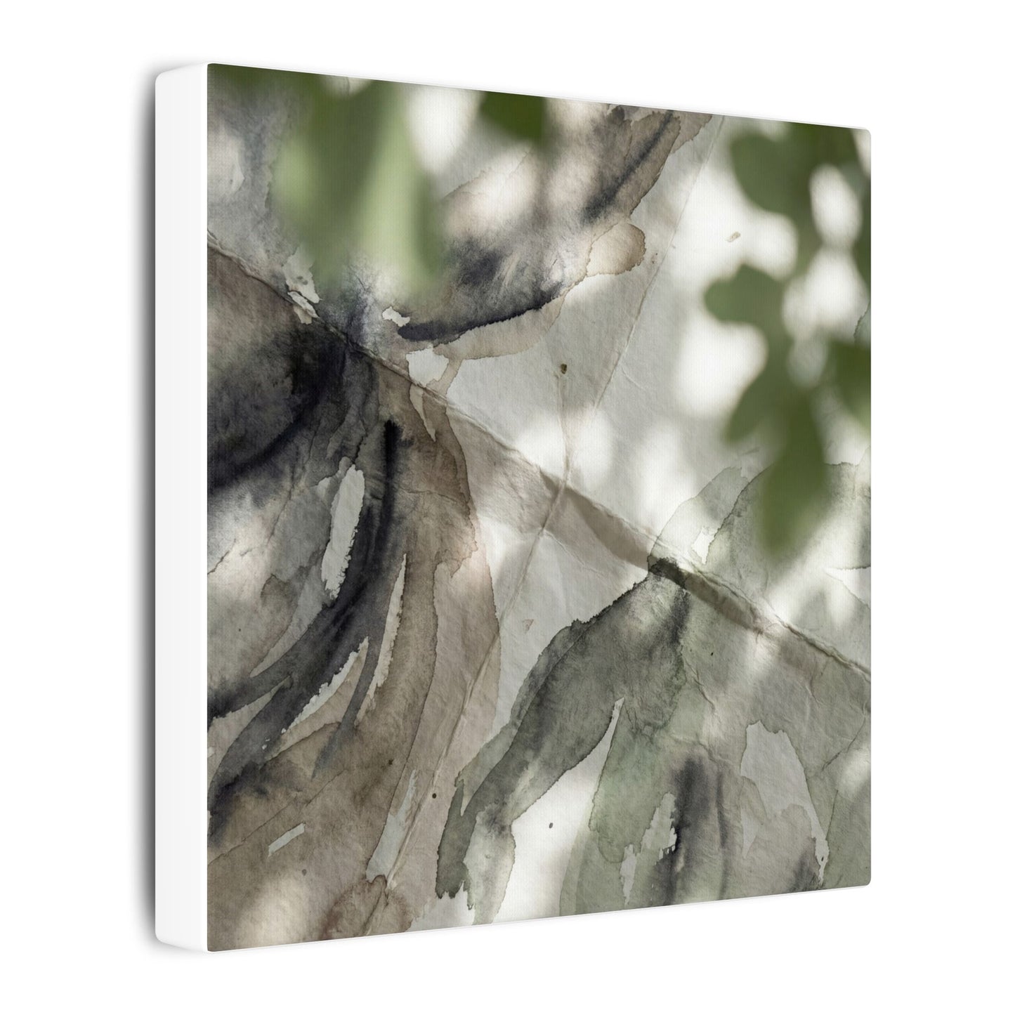 Spring Paper Fold Watercolor Canvas Art | Warm Decor