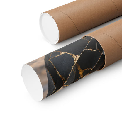 Paper Fold Gold Repair Wall Art Print | Resilient Kintsugi Art