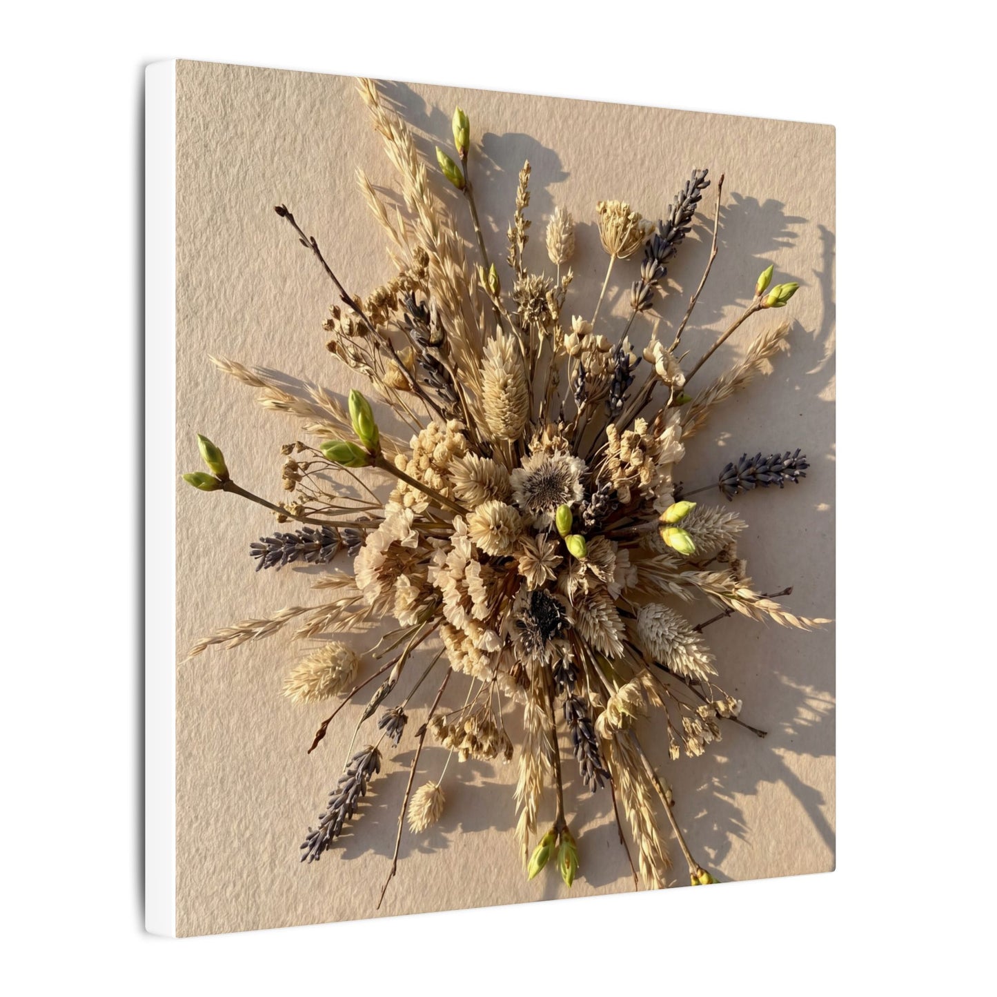Dried Flowers Spring Canvas Art | Japandi Earthy Design
