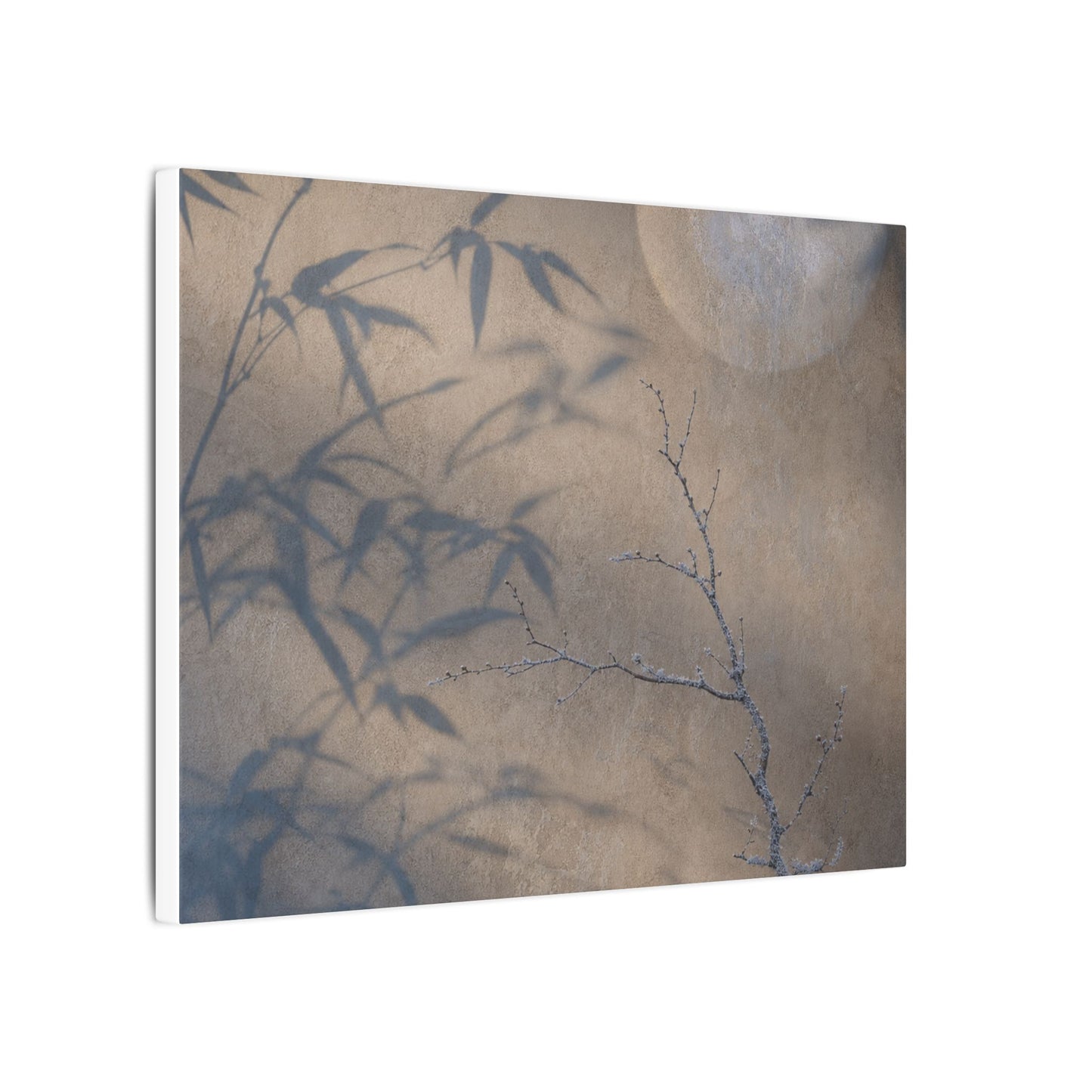 Shadow Play Canvas Art | Winter Japandi Japanese Pattern Art