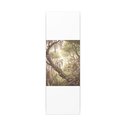 Summer Wisteria Mushroom Illustration Canvas Art | Enchanting Decor
