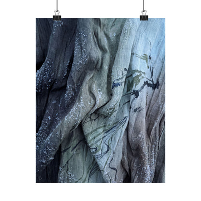Silk Drape Winter Wall Art Print | Japandi Elegant Design