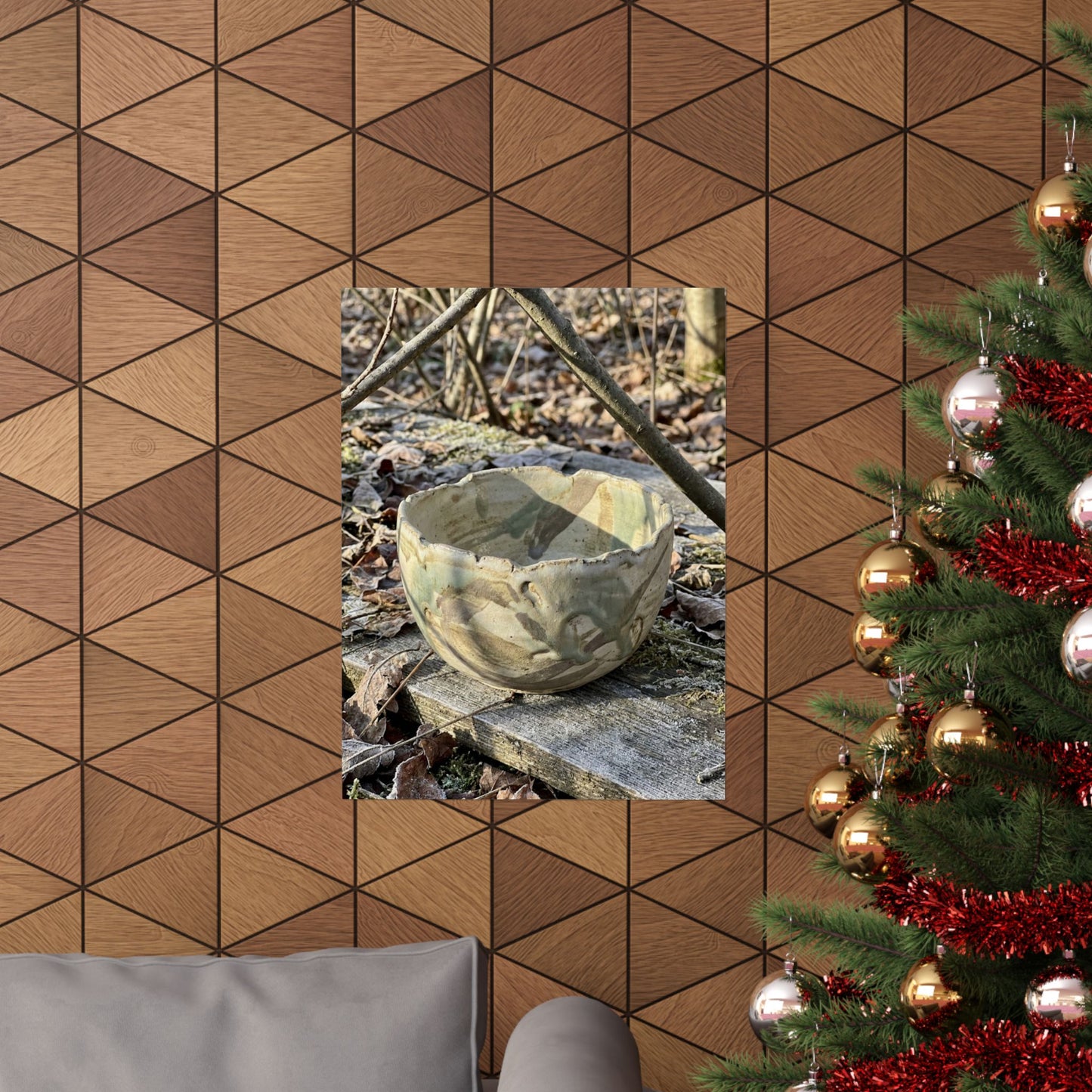 Kanso Ceramic Bowl Wall Art Print - Japandi Japanese Pattern