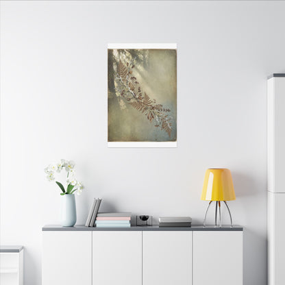 Winter Dried Flowers Forest Whimsy Canvas Art | Earthy Decor