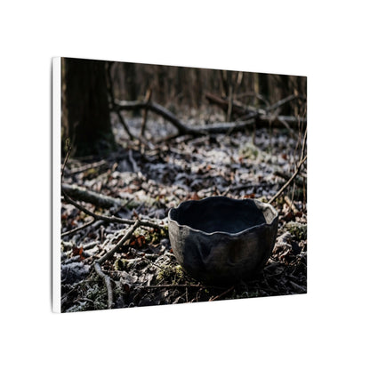Dappled Ceramic Bowl Canvas Art - Dark Japandi Kanso