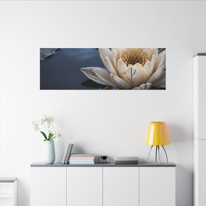 Beautiful Lotus Flower Canvas Art - Gold Vein Kintsugi
