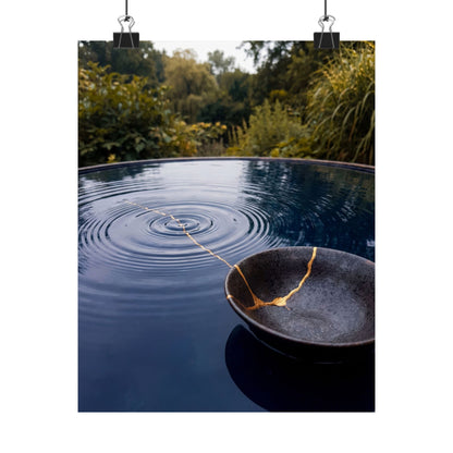 Shibui Water Ripple Wall Art Print - Kintsugi Broken Beauty Art Print