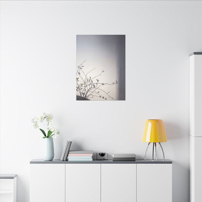 Japandi Shadow Play in Dawn | Japanese Pattern Canvas Art
