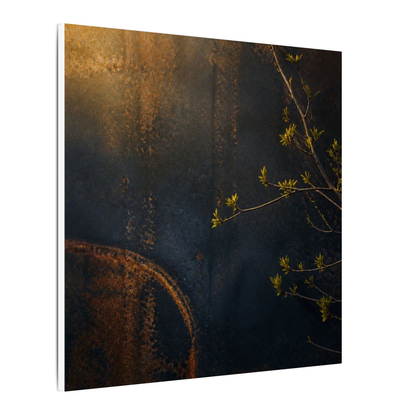 Spring Rust Patina Dark Texture Canvas Art | Moody Decor