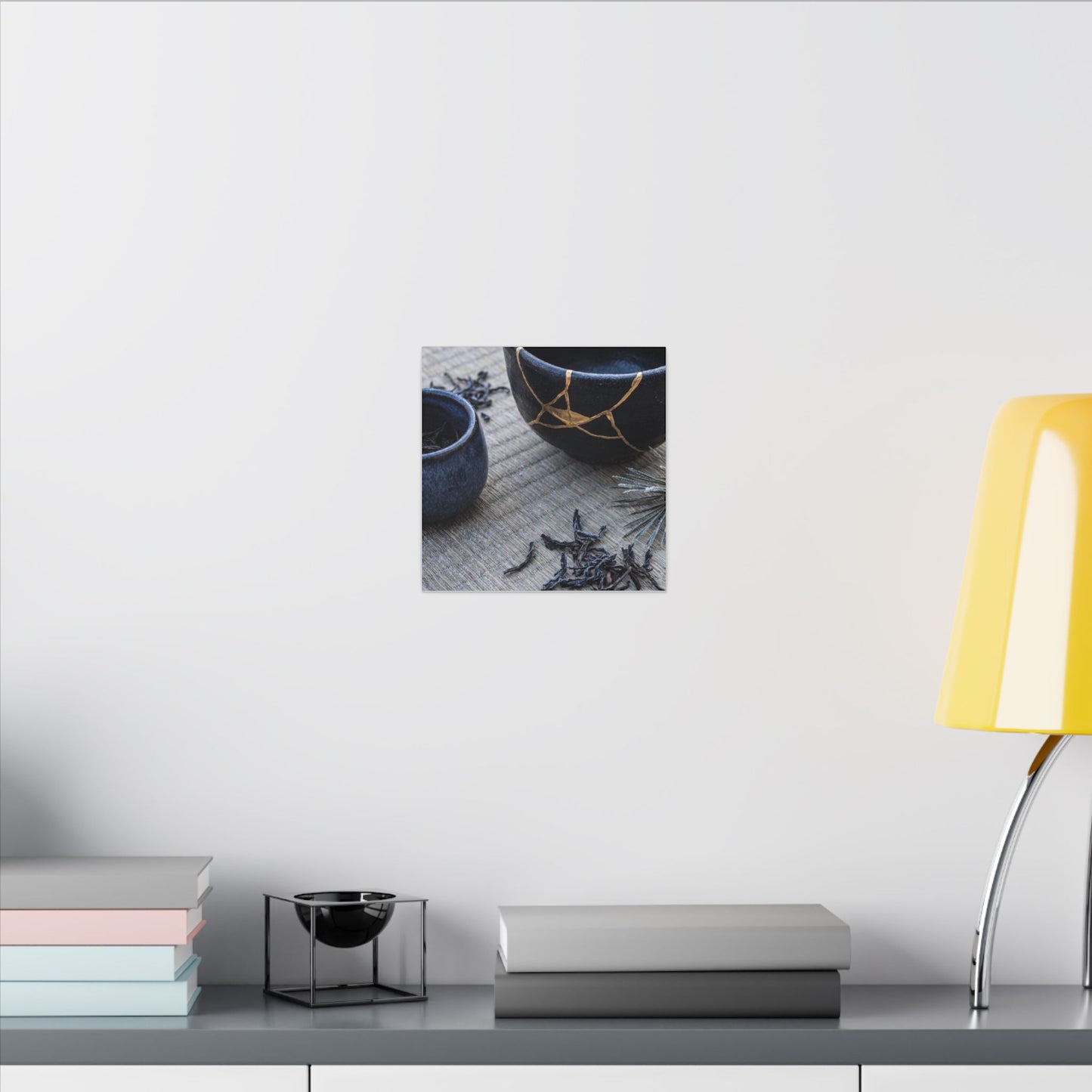 Kintsugi Tea Ceremony in Overcast | Gold Vein Canvas Art