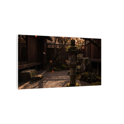 Seijaku Stone Lantern Canvas Art - Dark Japandi Shadow Zen
