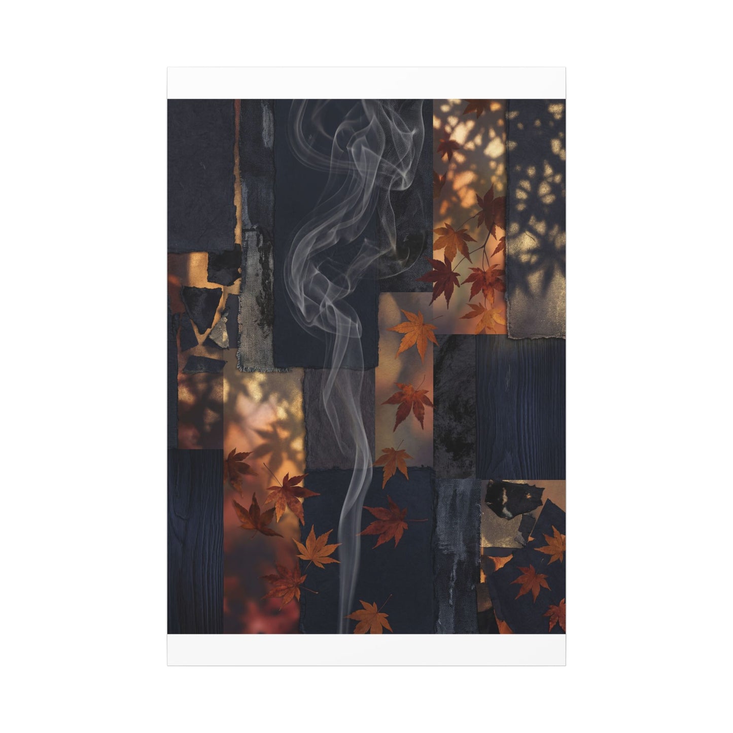 Autumn Incense Smoke Dark Texture Canvas Art | Sophisticated Decor