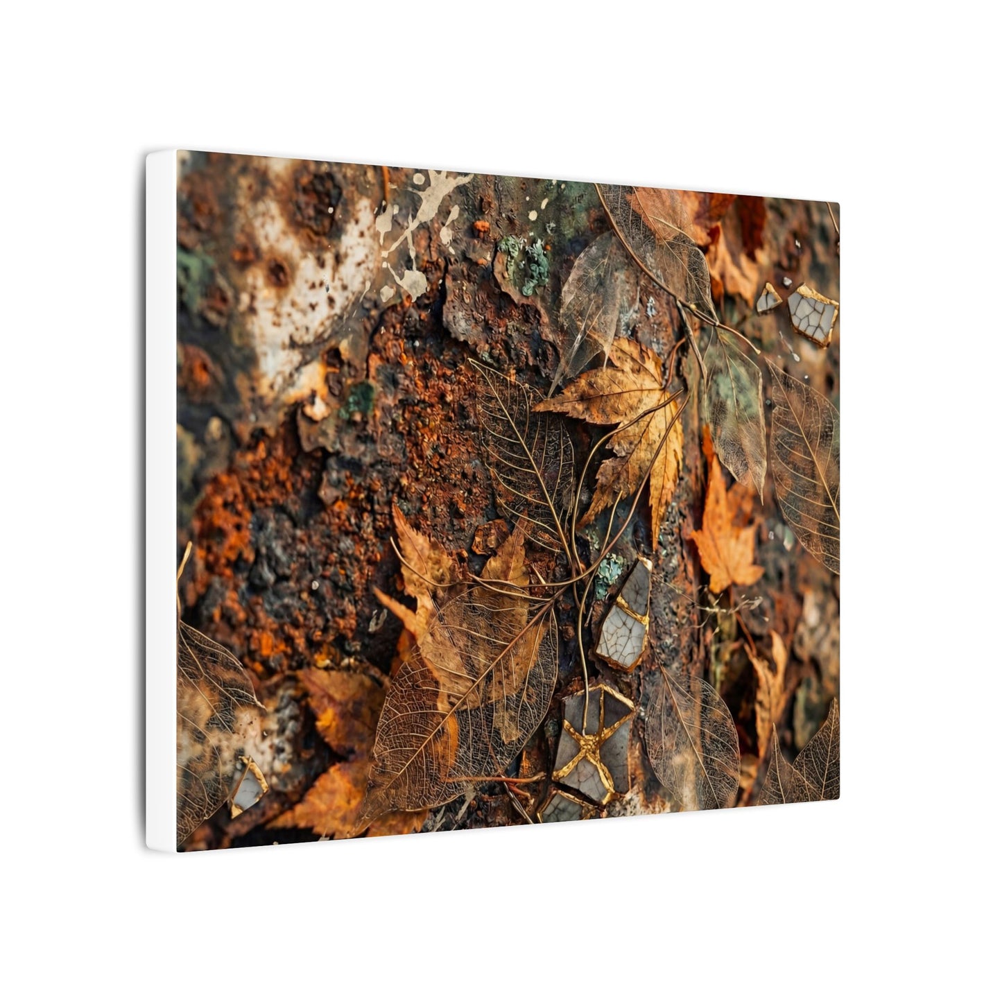 Rust Patina Canvas Art | Autumn Japandi Texture Art