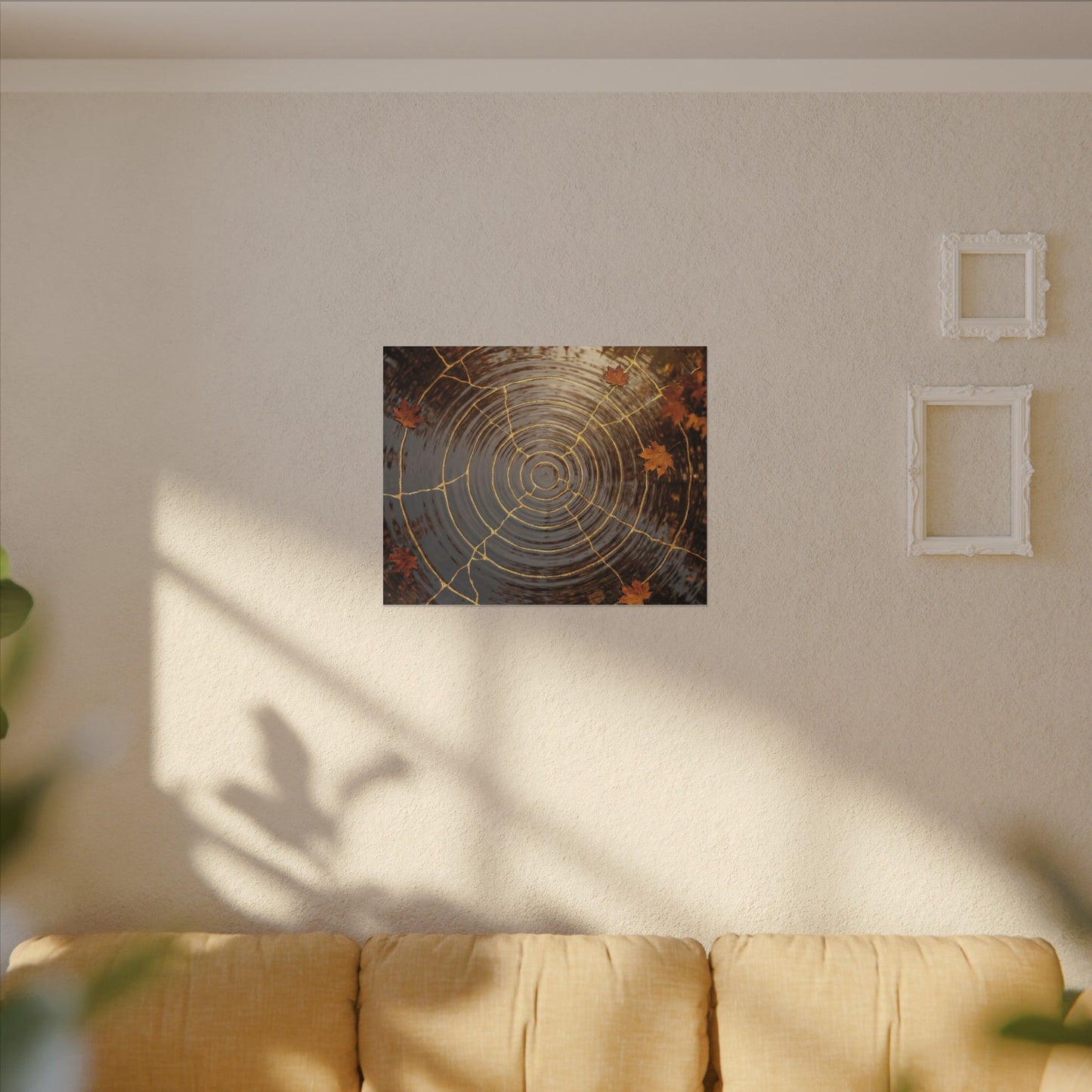Artful Water Ripple Canvas Art - Gold Vein Kintsugi
