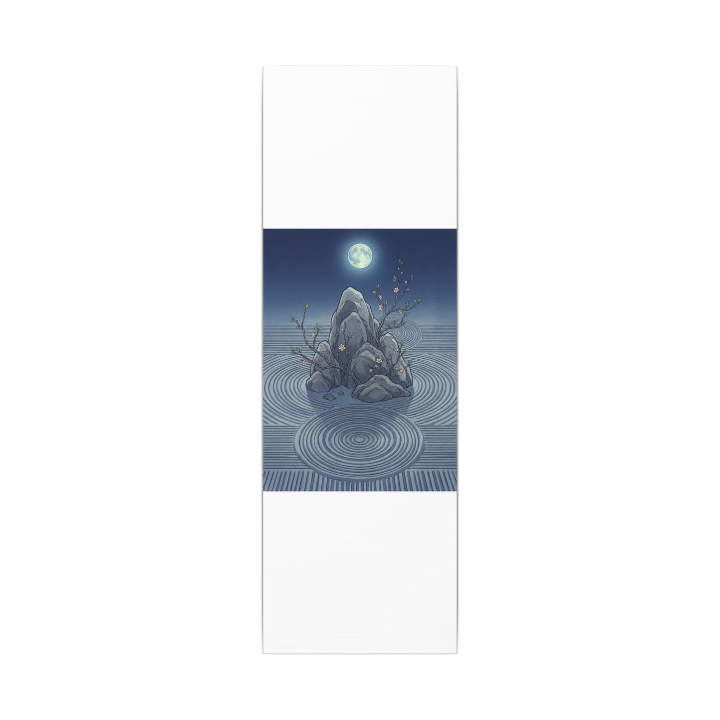 Spring Rock Garden Ukiyo E Inspired Canvas Art | Tranquil Decor