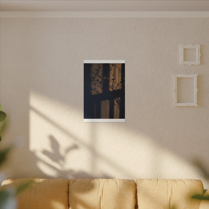 Shadow Play Canvas Art | Spring Dark Japandi Shadow Zen Art