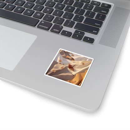 Earthy Paper Fold Sticker - Minimal Line Japandi