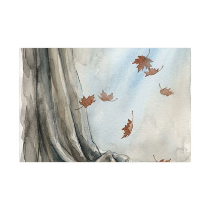 Ma Silk Drape Canvas Art - Japandi Watercolor