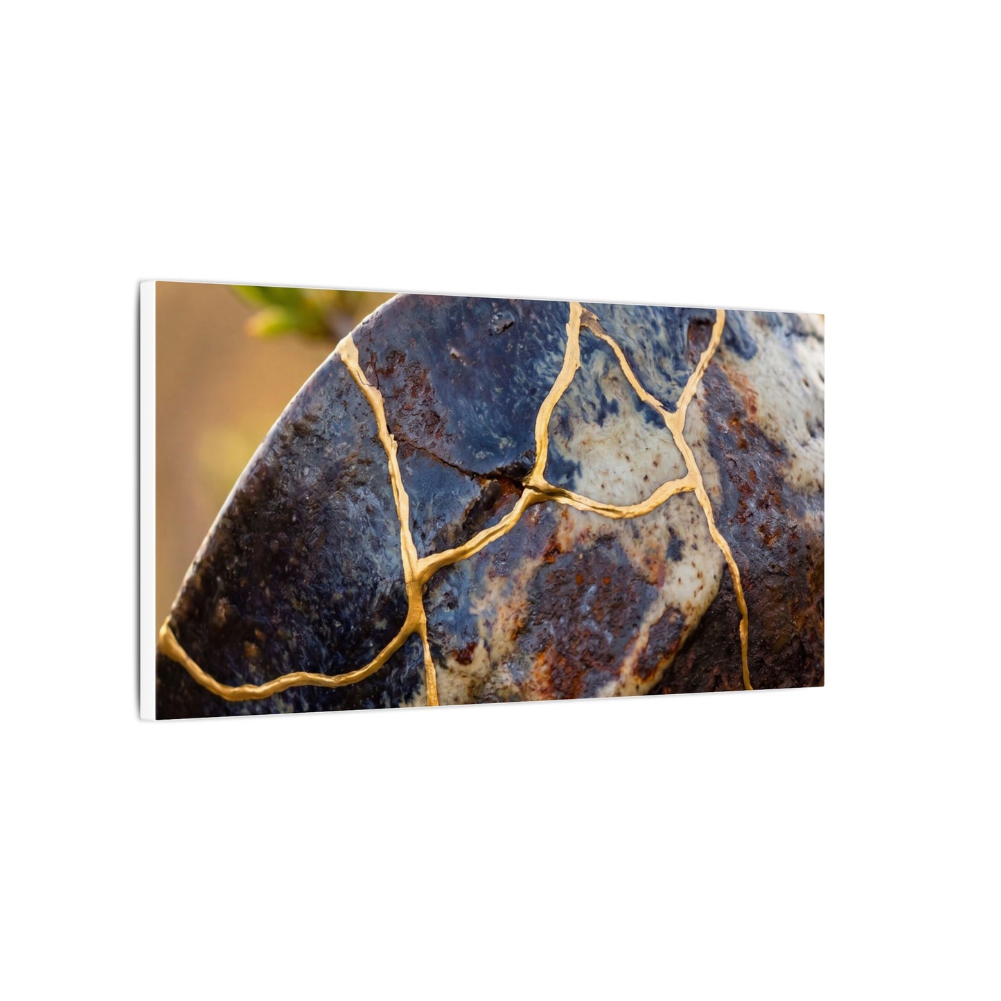 Fukinsei Rust Patina Canvas Art - Kintsugi Gold Repair