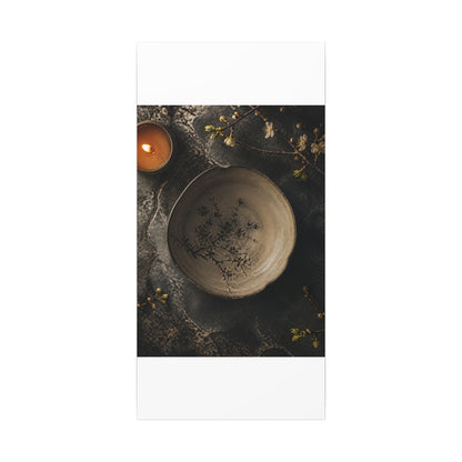 Ceramic Bowl Spring Canvas Art | Japandi Earthy Design