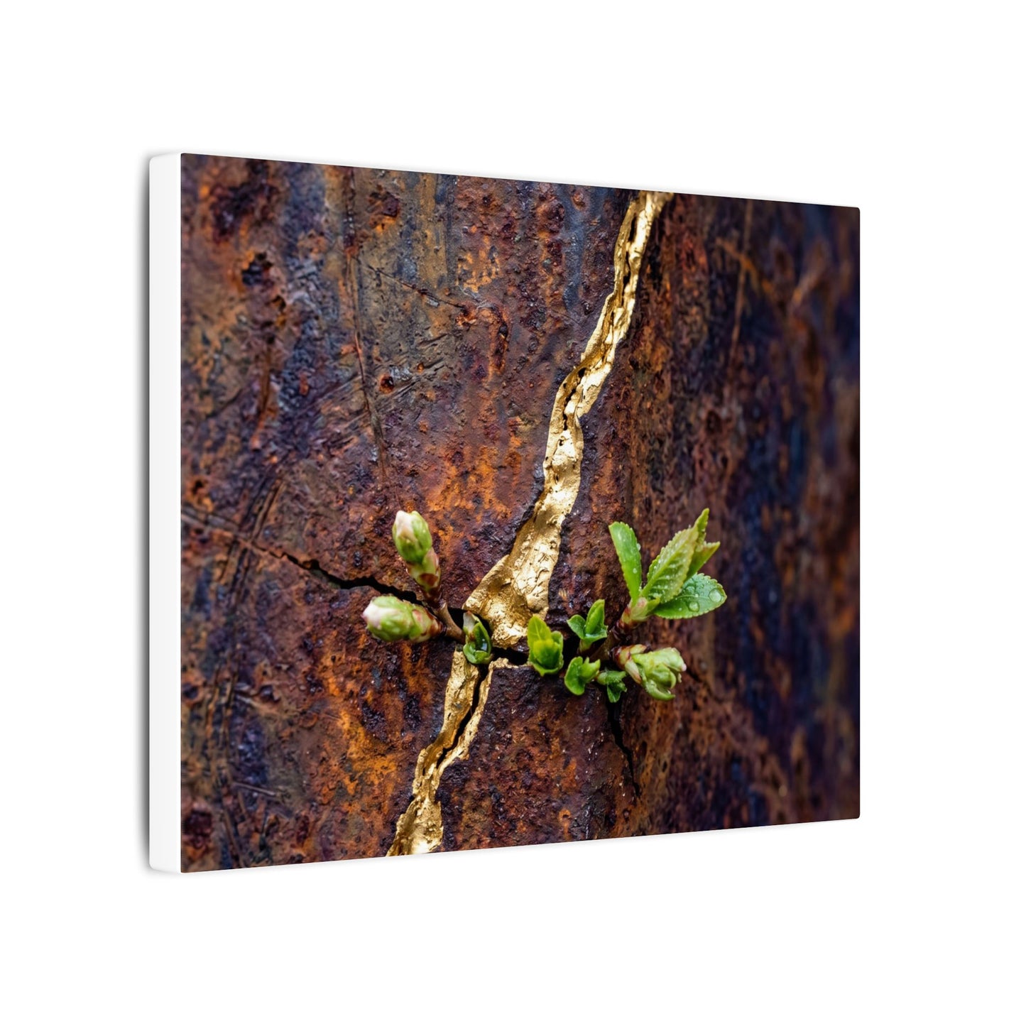 Overcast Rust Patina Canvas Art - Kintsugi Datsuzoku