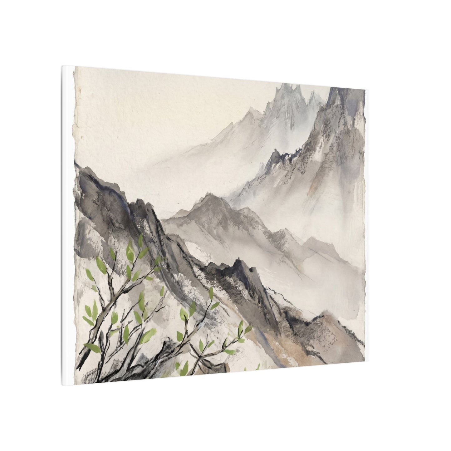 Spring Mountain Mist Texture Canvas Art | Warm Decor