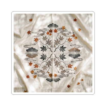 Silk Drape Sticker | Autumn Japandi Japanese Pattern Art