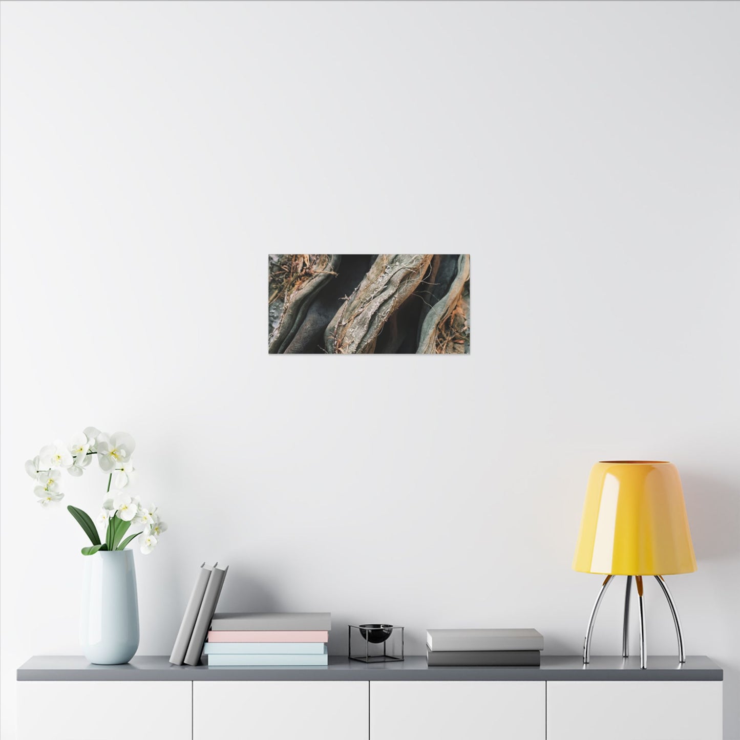 Silk Drape Winter Canvas Art | Japandi Cozy Design