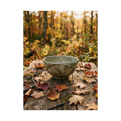 Golden Hour Ceramic Bowl Wall Art Print - Japandi Fukinsei