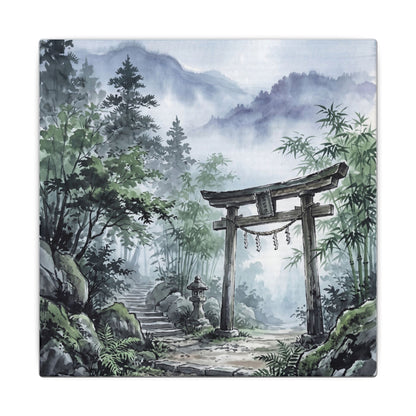 Moonlight Torii Gate Canvas Art - Zen Fukinsei