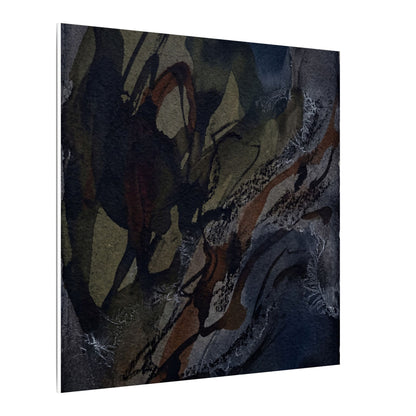 Shadow Play Winter Canvas Art | Dark Japandi Luxurious Design