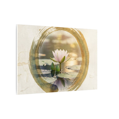 Peaceful Lotus Flower Canvas Art - Enso Zen