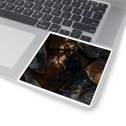 Broken Pottery Sticker | Winter Dark Japandi Dark Texture Art