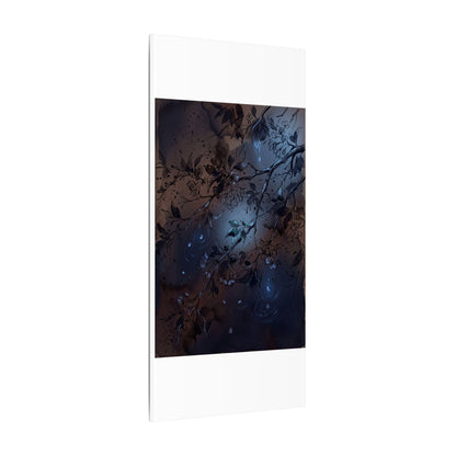 Bold Cherry Blossom Canvas Art - Charcoal Ink Dark Japandi