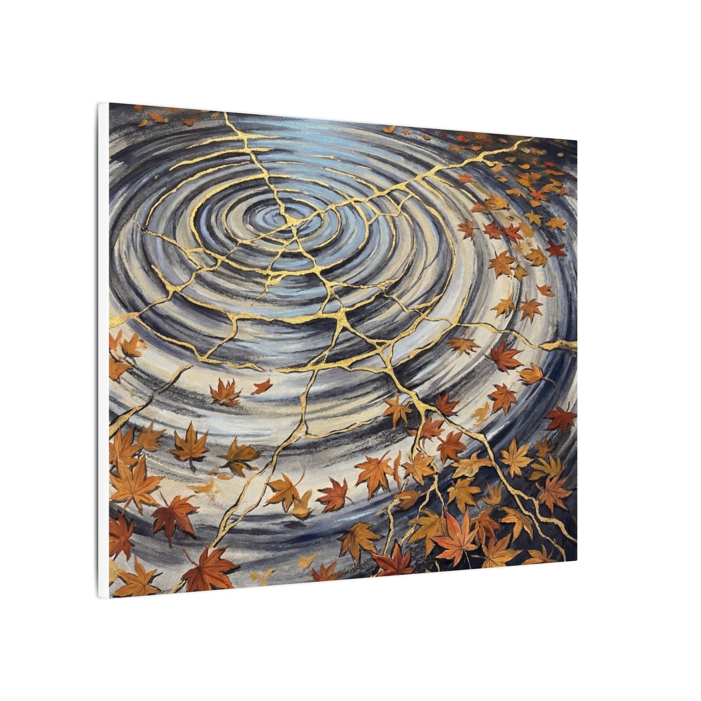 Moonlight Water Ripple Canvas Art - Kintsugi Fukinsei