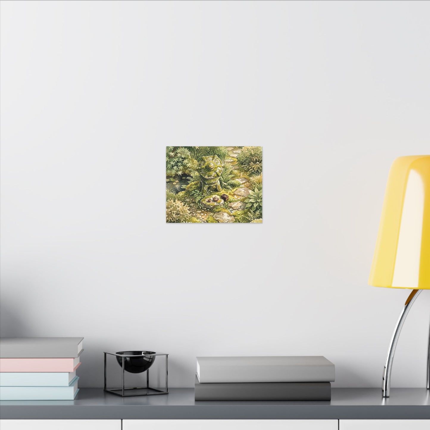 Datsuzoku Stone Lantern Canvas Art - Japandi Watercolor