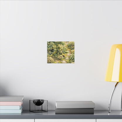 Datsuzoku Stone Lantern Canvas Art - Japandi Watercolor