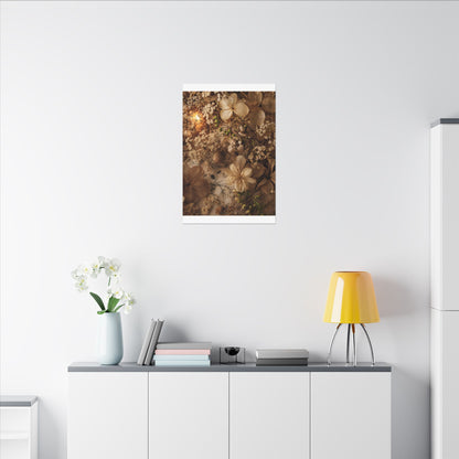 Spring Dried Flowers Japanese Pattern Canvas Art | Earthy Decor