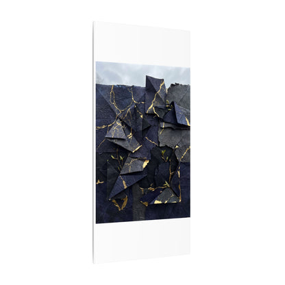 Beautiful Paper Fold Canvas Art - Crackle Gold Kintsugi