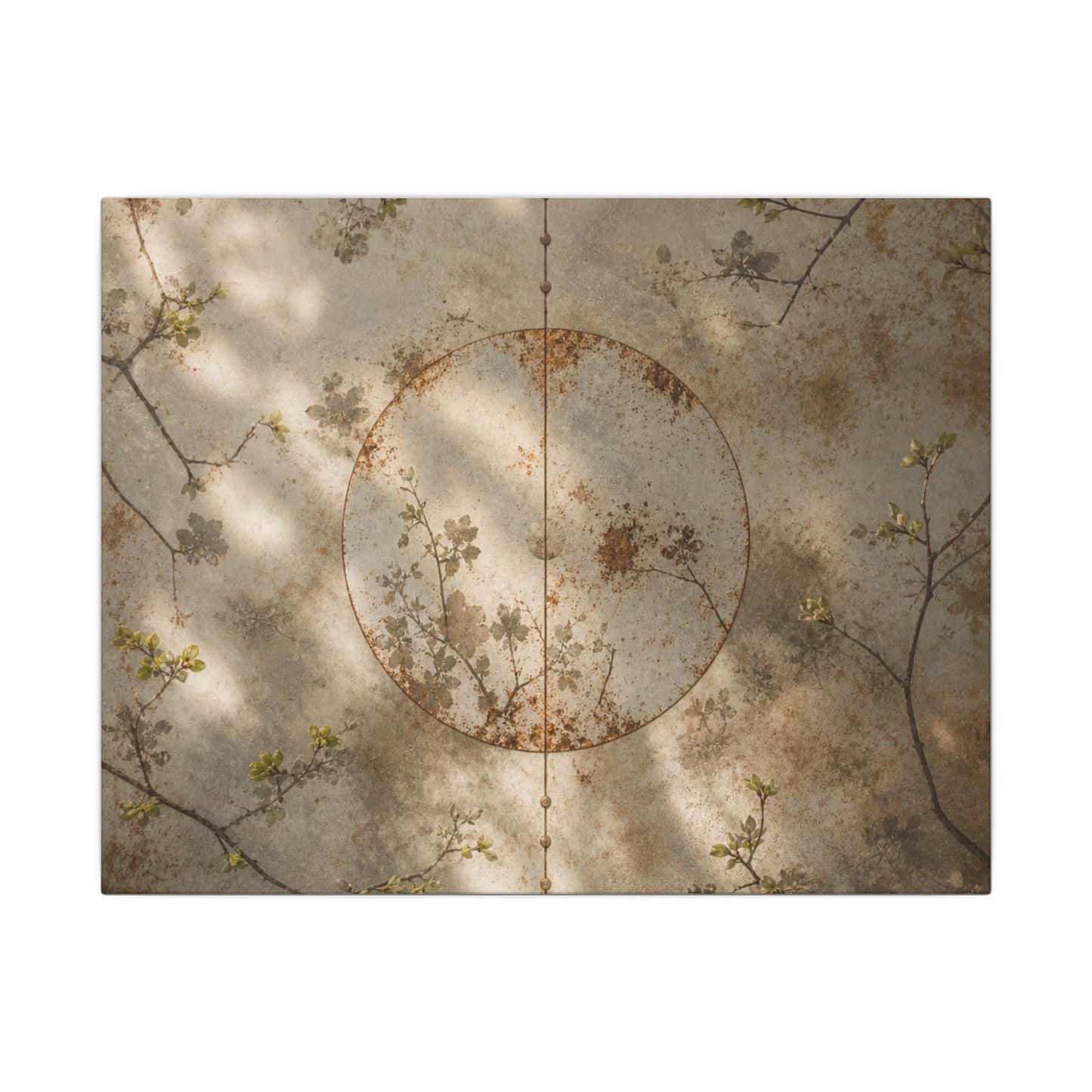 Japandi Rust Patina in Dappled | Japanese Pattern Canvas Art