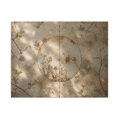 Japandi Rust Patina in Dappled | Japanese Pattern Canvas Art