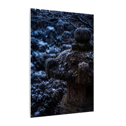 Moody Stone Lantern Canvas Art - Shadow Zen Dark Japandi