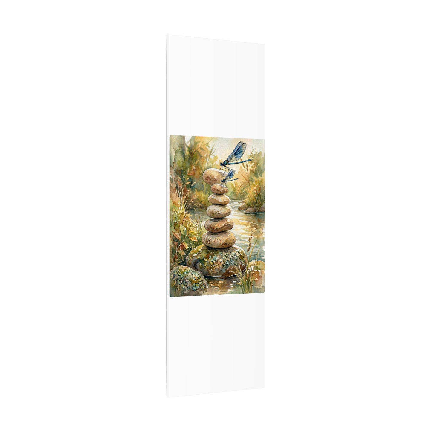 River Stones Summer Canvas Art | Japandi Cozy Design