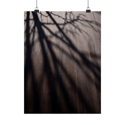 Ma Shadow Play Wall Art Print - Dark Japandi Moody Minimal