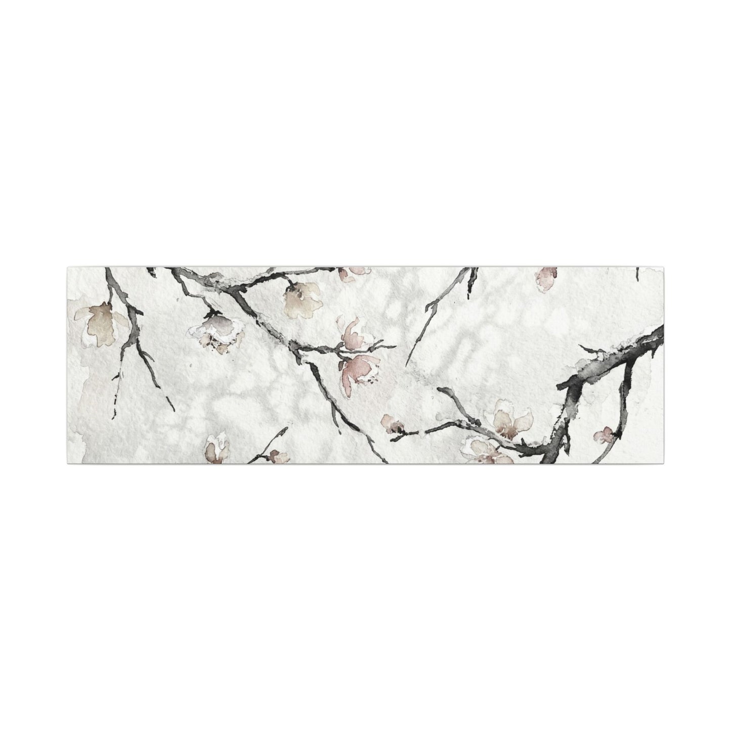 Cherry Blossom Canvas Art | Winter Japandi Watercolor Art
