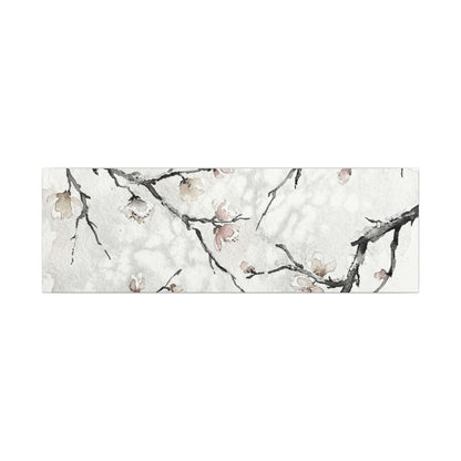 Cherry Blossom Canvas Art | Winter Japandi Watercolor Art