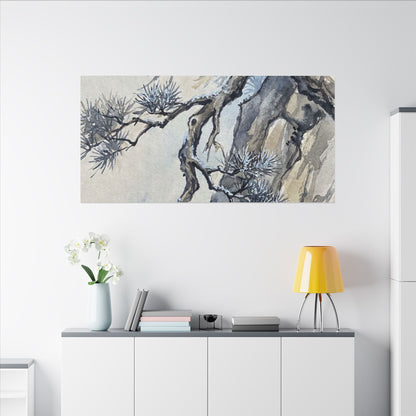 Moonlight Pine Tree Canvas Art - Japandi Seijaku